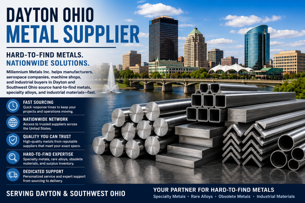 Dayton Ohio Metal Supplier | Millennium Metals Inc.